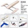Dancing Wings Hobby RC Outrigger Shrimp Boat Wooden 495mm Sponson Race Boat Kit to Build for Adults B068