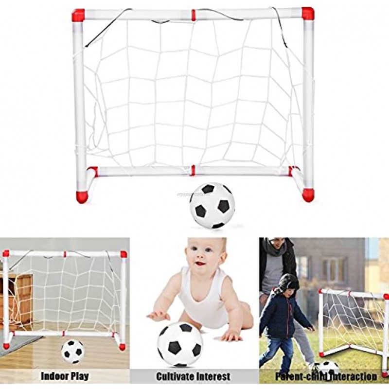 FEBT Easily Assembled Physical Coordination Sturdy Enough Soccer Goal Set Convenient to Storage Kids Football Goal Above 18 Months Boys Girls for Kids Children