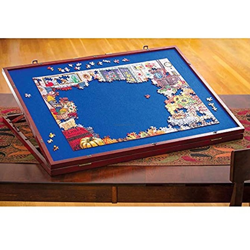 Bits and Pieces Jumbo 1500 pc Puzzle-Expert Table Top Easel Adjustable Plateau w Felt Top