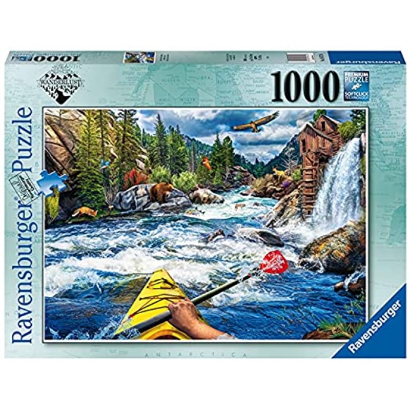 Ravensburger Whitewater Kayaking 1000 Piece Jigsaw Puzzle for Adults – Every Piece is Unique Softclick Technology Means Pieces Fit Together Perfectly