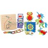 Coogam Wooden Geometrical Board + Wooden Pattern Blocks Set 130PCS Gift for 3 4 5 Years Old Toddler Kid
