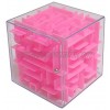 3D Maze Magic Cube with Speed Rolling Ball Game,Transparent 6 Side and Internal Orbit Stable 2.95x2.95 Inch for Children Educational Party Gifts Puzzle Cube Pink