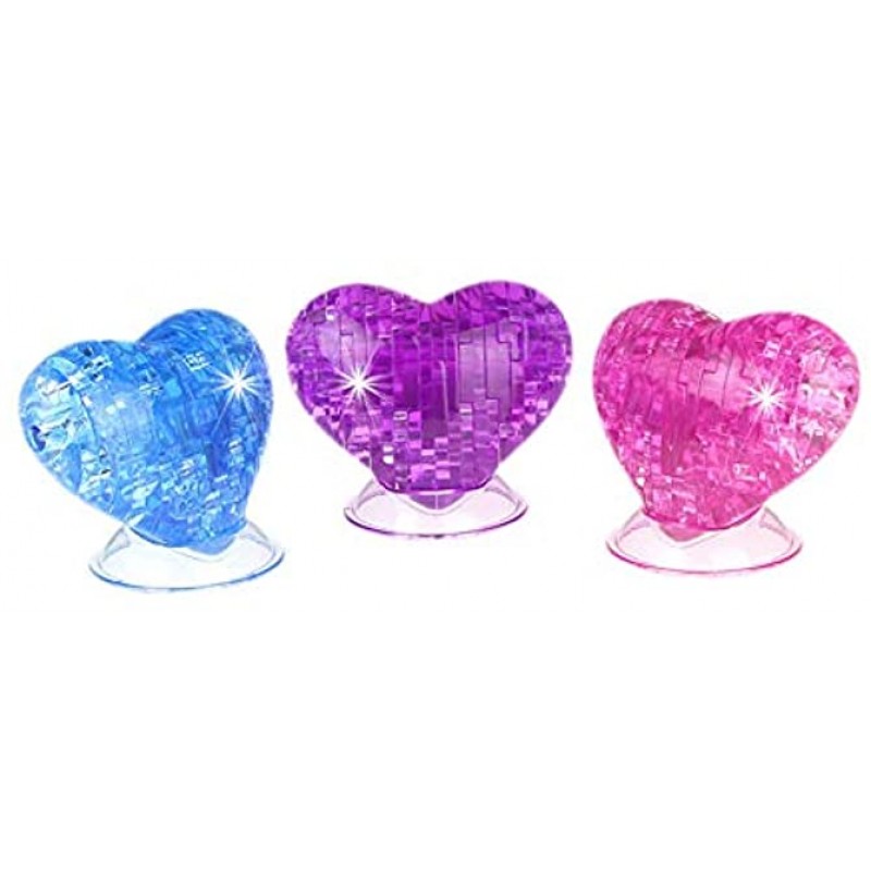 3D Crystal Puzzle Heart for Valentine's Day Gift 3pcs