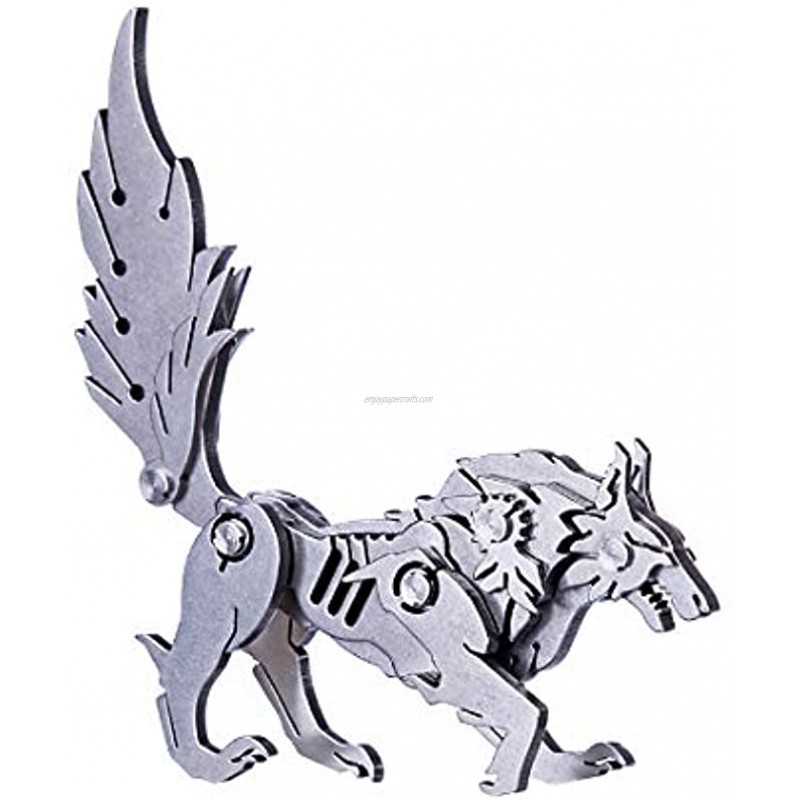 Haoun 3D Metal Puzzle for Kids and Adults DIY Assemble Wolf Model Kit Detachable Jigsaw Puzzle Brain Teaser Toy,Home Decoration Office Desk Ornament