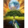 FCNUFAM Earth Tree Woman: 1000 Pieces of Adult Difficult Decompression Puzzle Game DIY Floor Puzzle Children's Educational Toy Poster Wall Decoration 1500 Pieces