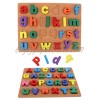 Fancyes 2 Set Educational Toy Wooden Puzzle Hand Grab Board for Toddlers
