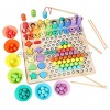 Magnetic Fishing Game Wooden Toys Number Sorter Puzzle Board Early Education Education Activity Board Wooden Blocks Puzzle Gift for Kids