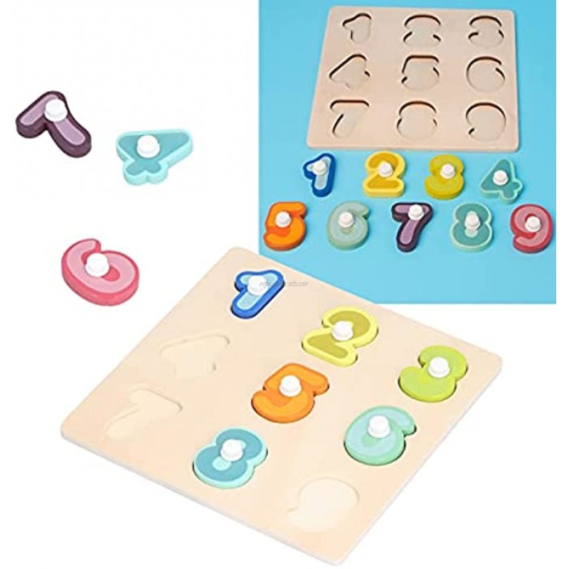 Meiyya Wood Toddler Puzzles Toys Firm Wooden Peg Puzzles Interesting Stable Practical for Improve Independent Learning Ability for Improve Thinking AbilityDigital