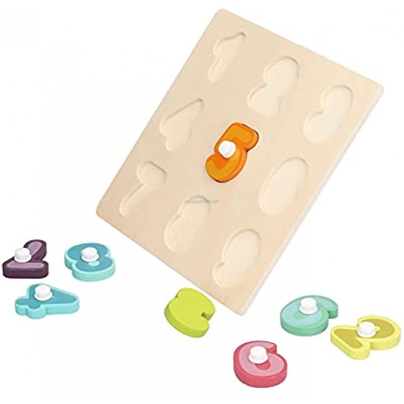 Meiyya Wood Toddler Puzzles Toys Firm Wooden Peg Puzzles Interesting Stable Practical for Improve Independent Learning Ability for Improve Thinking AbilityDigital