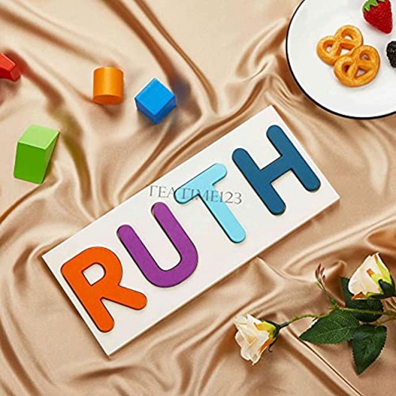 Personalized Wooden Name Puzzles for Toddlers Kids Choose Up to 10 Letters Custom Early Learning Toys for Baby Boy & Baby Girl Educational Wooden Toys