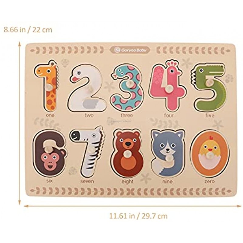 TOYANDONA 2 Sets Wooden Alphabet Puzzle Board Wooden Math Number Peg Puzzles Educational Learning Toys for Kids Toddlers