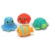 Melissa & Doug Sunny Patch Seaside Sidekicks Squirters With 4 Squeeze-and-Squirt Animals Water Toys for Kids