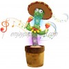 Dancing Cactus Toy Talking Cactus Plush Toys with Hat Mimicking Cactus Singing Cactus Toy Recording and Repeats What You say Sunny The Cactus Toy for Babies Including 120 Songs