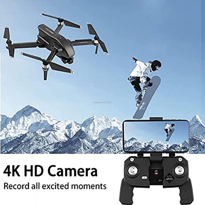 Foldable GPS FPV RC Drone with 4K HD PTZ Camera 5G WiFi Quadcopter for Adults Support 30 Min Fly Time,Headless Mode,RTF One Key Return,3 Speed Flying,APP Control