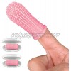 Itsy Bitsy People 360º Finger Toothbrush Full Surround Silicone Bristles for Easy Cleaning Massaging and Soothing Gums. Set of 2 Rose Pink.