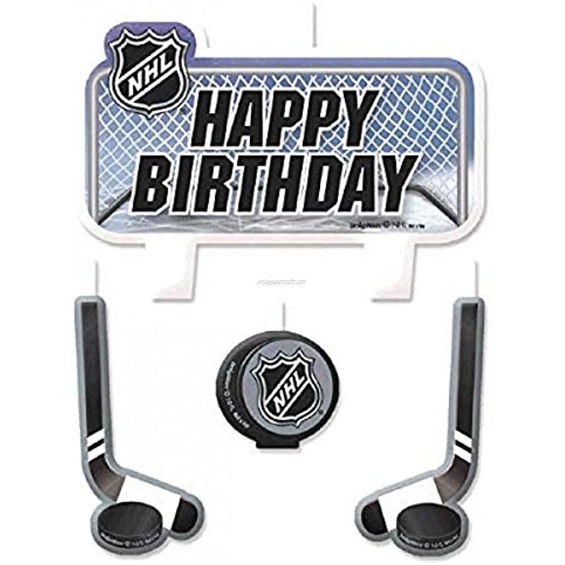 amscan NHL Ice Time! Collection Birthday Candle Set,Multicolor,4 Pieces