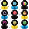 9 Pieces Record Honeycomb Centerpieces Table Topper Rock and Roll Music Party Decorations and Supplies Table Paper Centerpieces 3D Record Retro Table Decor