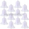 Leitee 12 Pieces White Wedding Honeycomb Bells White Bridal Honeycomb Bells 7.9 Inch Paper Bells Hanging Honeycomb Decorating Supplies for Weddings Parties Baby Showers Christmas
