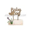 PAPA LONG Rustic Wooden Baby Boy Cake Topper For Baby Shower Decorations Include 2pcs Holder for Food Safe Contact -DIY your exclusive Baby Boy Cake Topper by Crayon