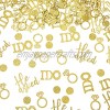 160 Pieces Gold Wedding Confetti Glitter Diamond Ring Bridal Shower Confetti Glittery Paper Table Confetti I Do He Asked Gold Confetti for Bridal Shower Wedding Decorations Engagement Party Supplies