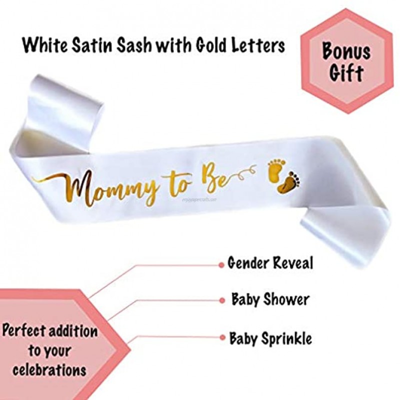Gender Reveal Pink or Blue Confetti Poppers | Mommy to Be Sash in Satin White with Gold Letters | Themed Party: Twinkle Twinkle Little Star Blue Set of 2