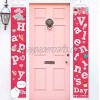 90shine 2 PCS Valentines Day Decorations Banners Door Porch Sign Hanging Love Heart Streamers Wall Decor Party Supplies