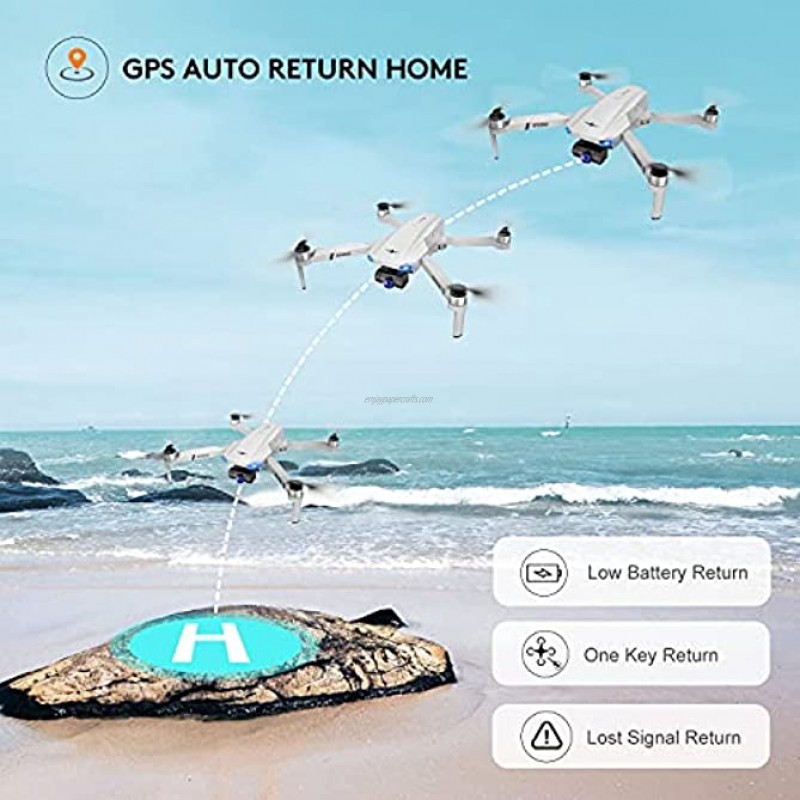 Drones with Camera for Adults 4K LARVENDER KF102 GPS 4K Drone with 2-Axis Gimbal Camera 2 Batteries 50Mins Flight Time WiFi FPV Quadcopter Auto Return Home,Brushless Motor Drones for Beginners Kids
