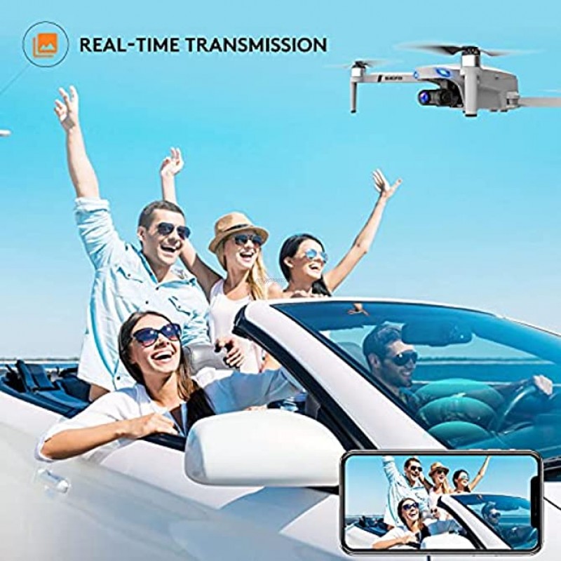 Drones with Camera for Adults 4K LARVENDER KF102 GPS 4K Drone with 2-Axis Gimbal Camera 2 Batteries 50Mins Flight Time WiFi FPV Quadcopter Auto Return Home,Brushless Motor Drones for Beginners Kids