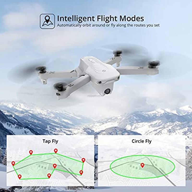 Holy Stone HS175 Drone with Camera for Adults 2K UHD GPS Auto Return 5GHz FPV RC Quadcopter Follow Me Waypoints Circle Fly Optical Flow Headless Mode 2 Batteries for 40 Min and Carrying Case