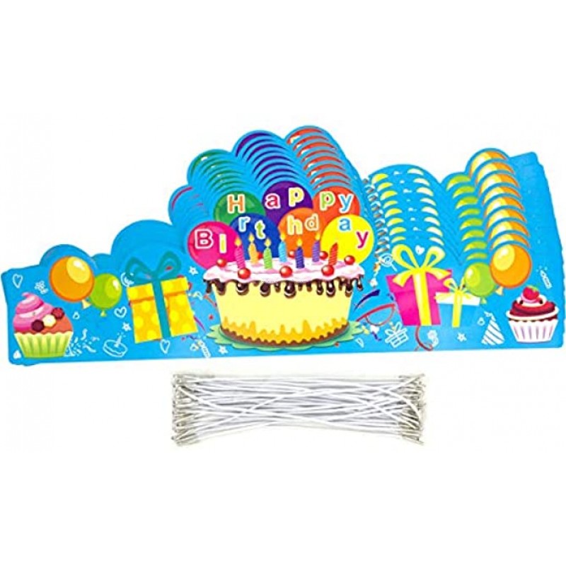 Birthday Crowns for Kids Family Birthday Classroom School VBS Party Supplies Pack of 30