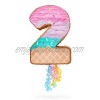 Number 2 Ice Cream Pinata for Two Sweet 2nd Birthday Party Pull String 13 x 16.5 In