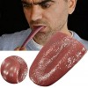 2 Pieces Realistic Fake Tongue Gross Jokes Prank Magic Tricks Halloween Horrific Magicians Prop Novelty Realistic Tongue Show Toy for Cosplay Party