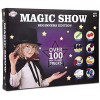 Playkidz Magic Show for Kids Deluxe Set with Over 100 Tricks Made Simple Magician Pretend Play Set with Wand & More Magic Tricks Easy to Learn Instruction Manual Best Gift for Beginners