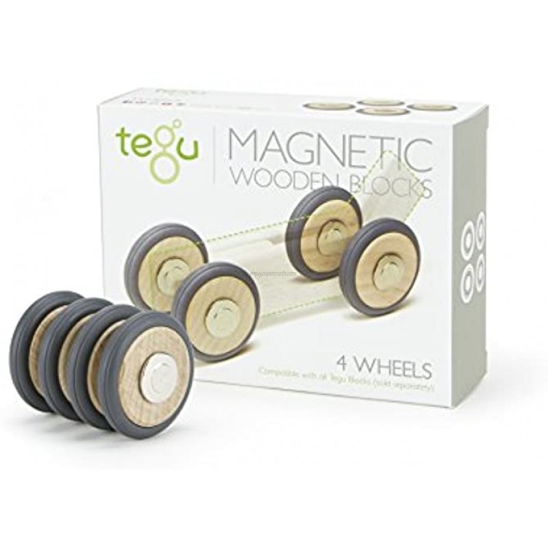 4 Pack Tegu Magnetic Wooden Wheels