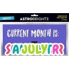 Astrobrights 13-Piece Months of The Week Kit 1 Backer Board with Magnet 12 Months with Magnets Assorted Colors 91766