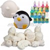 DIY Jumbo 4-6" Blank Squishies 12pc & Fabric Paint 12 Bottles Combo Pack- White Kawaii Slow Rising Squishy Toys for Drawing Painting Decorating Soft & Scented Stress Relief Craft