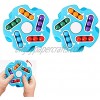 2pc Rotating Magic Bean Fingertip Toy Intelligence Fingertip Educational Toys Magic Bean Rotating Toy Fingertip Gyroscope Toys Anxiety Relief Stress Relief Fidget Toys for Kids Adult Flower-Blue