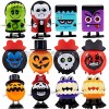 Kidcia Halloween Wind Up Toys 12 Pack Halloween Toys for Kids Assorted Novelty Jumping Walking and Rotating Clockwork Game Toys Party Favors Goodie Bag Fillers&Classroom Prizes