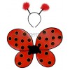 Creative Education of Canada Great Pretenders Ladybug Wings with Headband Red Black One Size