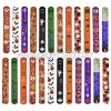 72pcs Halloween Slap Bracelet Wristbands Kid Halloween Party Favor Trick or Treat Gifts Halloween Slap Bands for Kids Adults Birthday Classroom Gifts