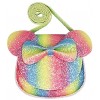 Little Girls Shiny Glitter Rainbow Mini Dress Up Crossbody Bag Bowknot Coin Purse Handbag