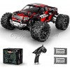 HAIBOXING 1:18 Scale All Terrain RC Car 36KM H High Speed 4WD Electric Vehicle,2.4 GHz Radio Controller Included 2 Batteries and A Charger,Waterproof Off-Road Truck Red